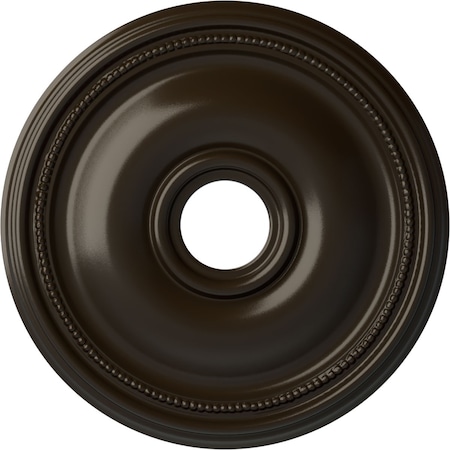 Ekena Millwork Bradford Ceiling Medallion (Canopies up to 4 3/8"), 18 1/8"OD x 3 3/4"ID x 1 1/8"P, Stone Hearth CM18BRSHF